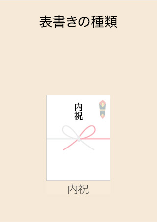 表書きの種類 内祝