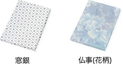 包装紙のイメージ画像 窓銀 仏事(花柄)