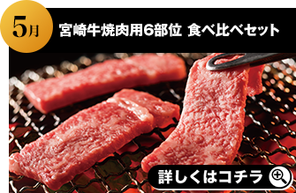 2024年5月 宮崎牛焼肉用6部位食べ比べセット 詳しくはこちら