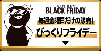 イオンブラックフライデー 毎週金曜日だけの販売！びっくりフライデー