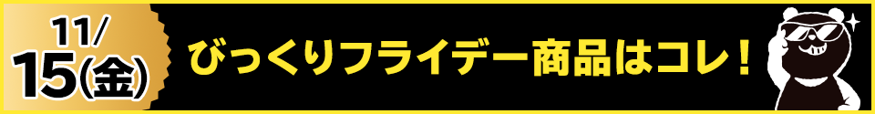 11/15(金)びっくりフライデー商品はコレ！