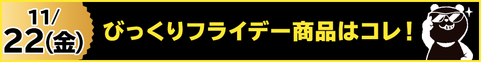 11/22(金)びっくりフライデー商品はコレ！