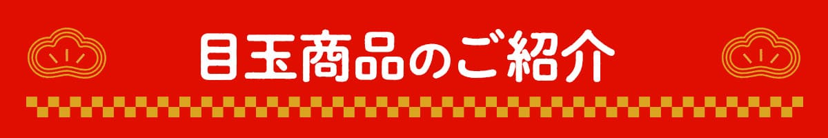 目玉商品のご紹介 