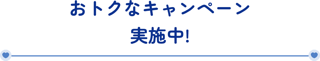 おトクなキャンペーン実施中!