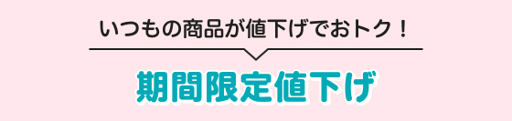 いつもの商品が値下げでおトク！期間限定値下げ
