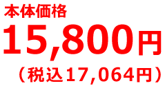 本体価格15,800円（税込17,064円）