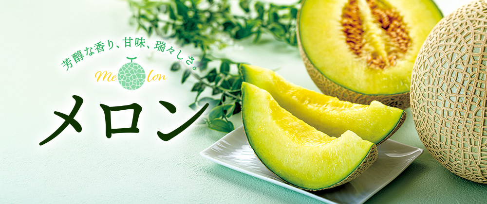 芳醇な香り、甘味、瑞々しさ。メロン