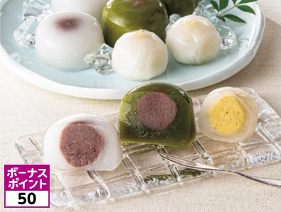 中津川和菓子店 松葉 水まんじゅうと彩る栗詰合せ 水まんじゅう白（こし餡）・水まんじゅう抹茶（つぶ餡）・彩る栗 各5 商品画像