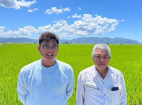 (有)さんさん池見(福井県坂井市三国町池見)左:大嶋朋裕氏、右:大嶋裕一氏