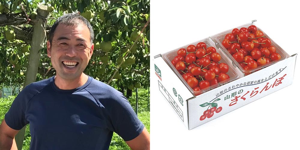 ベテラン生産者の野本さん、まるでサクランボような笑顔!