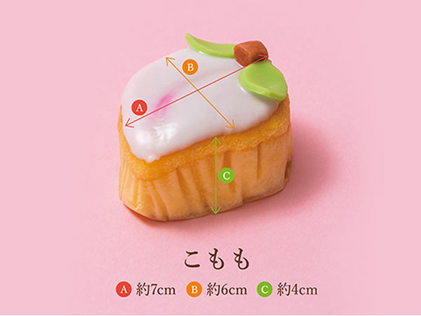 「こもも」サイズ縦約7㎝×横約6㎝×高さ約4㎝