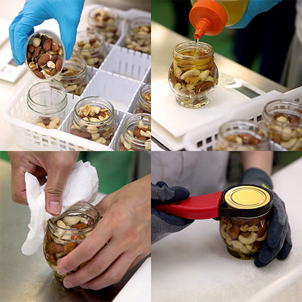 ハニーナッツの出荷作業の様子