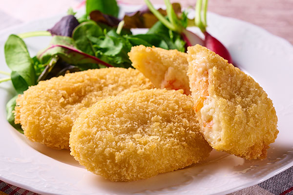 コリコリのえびがはいったエビクリームコロッケ