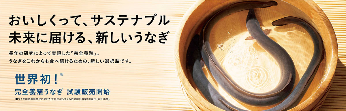 おいしくって、サスティナブル 未来に届ける、新しいうなぎ