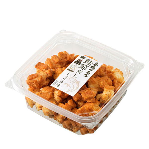 七越製菓 カップ手揚げもち 鮭節だししょうゆ味パッケージ