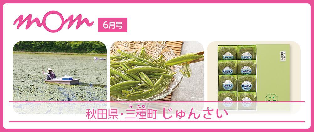mom6月号 秋田県・三種町 じゅんさい