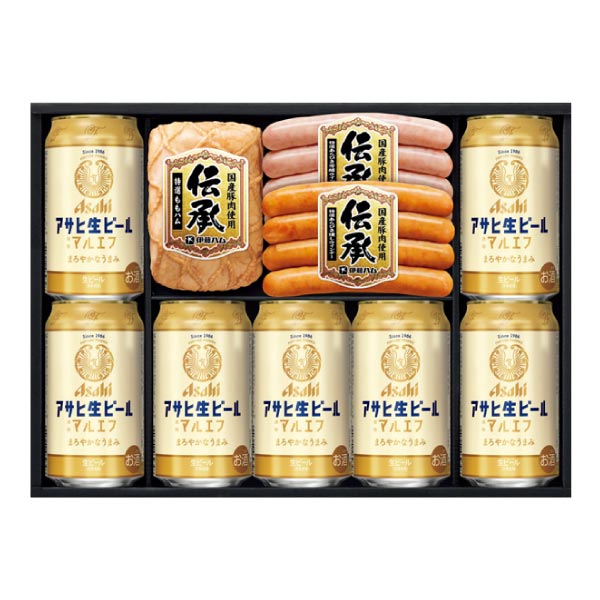 アサヒ生ビール＆国産豚肉使用「伝承」セット【冬ギフト・お歳暮】[AP-50]　商品画像1