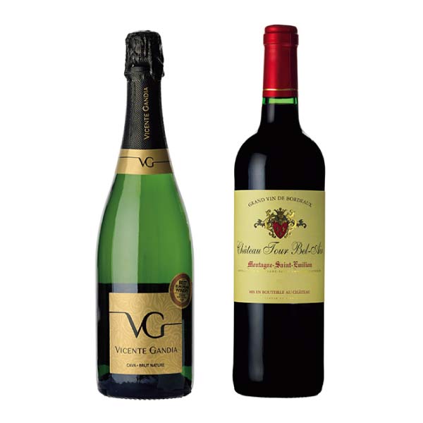 おうちで乾杯！泡と赤ワインセット【夏の贈りもの・お中元】[HO-SR2]　商品画像1