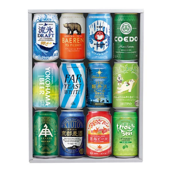 ご当地クラフトビール飲みくらべ12缶アソートセット【夏の贈りもの・お中元】　商品画像1