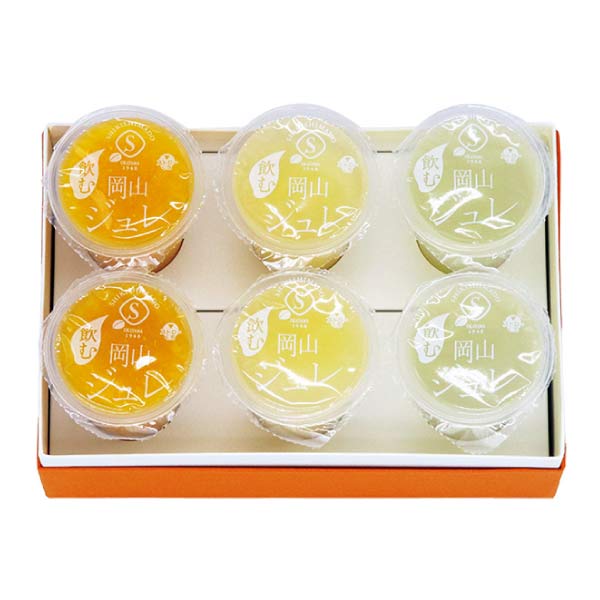 敷島堂 岡山ジュレ3種アソート 6本入【夏の贈りもの・お中元】　商品画像1