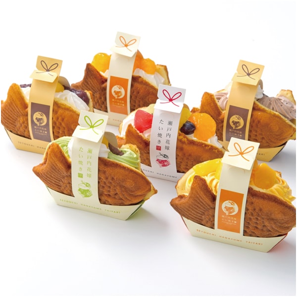 瀬戸内花嫁スイーツ 瀬戸内花嫁たい焼き 6種(1個約95g)計6個【母の日】　商品画像1