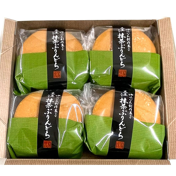 菊家 ゆふいん創作菓子黒豆入り抹茶ぷりんどら 4個入【おいしいお取り寄せ】 商品画像1