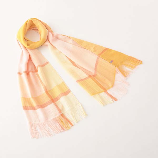 今治 今治コットンチェックストールイエロー＆長崎カステラ [HA-001A]【母の日】　商品画像1