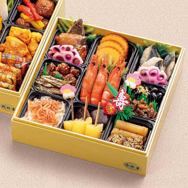 まねき食品 おせち料理二段重なにわ【2〜3人前・28品目】【イオンのおせち】【近畿・中四国地区お届け限定】　商品画像1