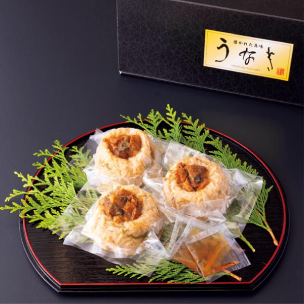 まんてんや 結びうな茶漬け3個【夏の贈りもの・お中元】　商品画像1