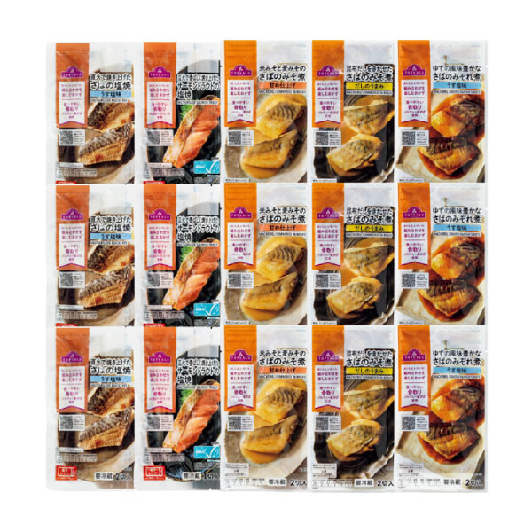トップバリュ おさかな惣菜 人気商品詰合せ 15パックセット【夏の贈りもの・お中元】　商品画像1