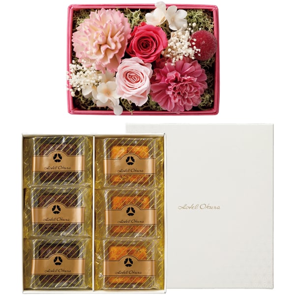 ホテルオークラ フルーツ&チョコレートケーキとプリザーブドフラワー【母の日】 商品画像1