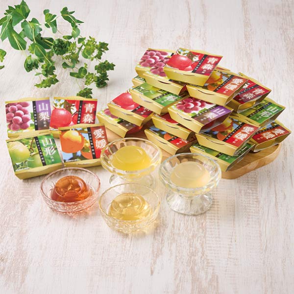 国産果汁使用 産地ゼリー詰合せ【夏の贈りもの・お中元】　商品画像1