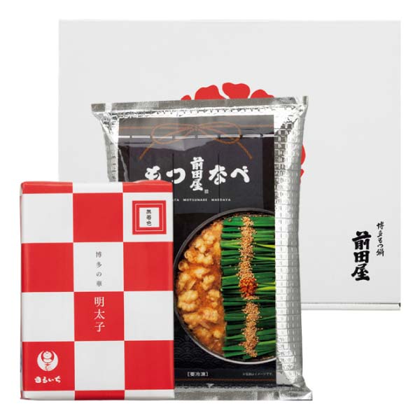 前田屋 もつ鍋味噌味・明太子セット【冬の贈りもの・お歳暮】[MM-KM]　商品画像1