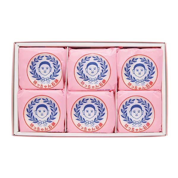 坊っちゃん石鹸6個入りボックス(泡立てネット付き)【夏の贈りもの・お中元】[太郎]　商品画像1