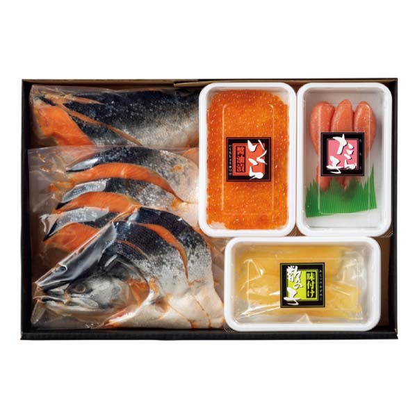 北海道加工 塩銀鮭・魚卵3点セット【冬の贈りもの・お歳暮】　商品画像1