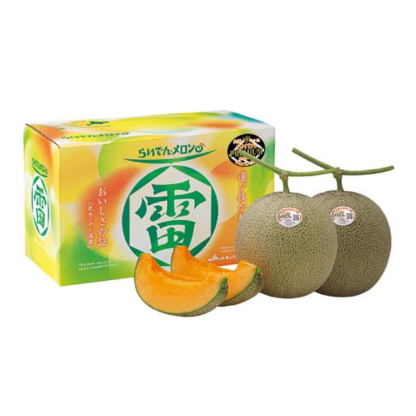北海道共和町産(JAきょうわ) らいでんメロンプレミアム 秀品2L(お届け期間：7/15〜8/15)【夏の贈りもの・お中元】　商品画像1