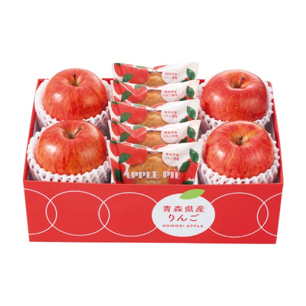 青森県産 サンふじりんご＆アップルパイ(お届け期間：11/22〜12/19)【冬の贈りもの・お歳暮】[H-APR]　商品画像1
