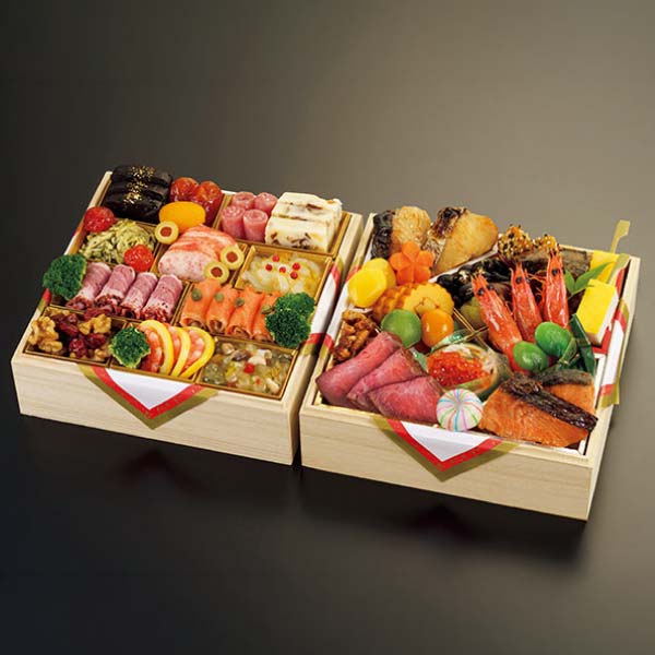 京料理 濱登久 和洋二段重【3〜4人前・38品目】【イオンのおせち】【近畿・中四国地区お届け限定】　商品画像1