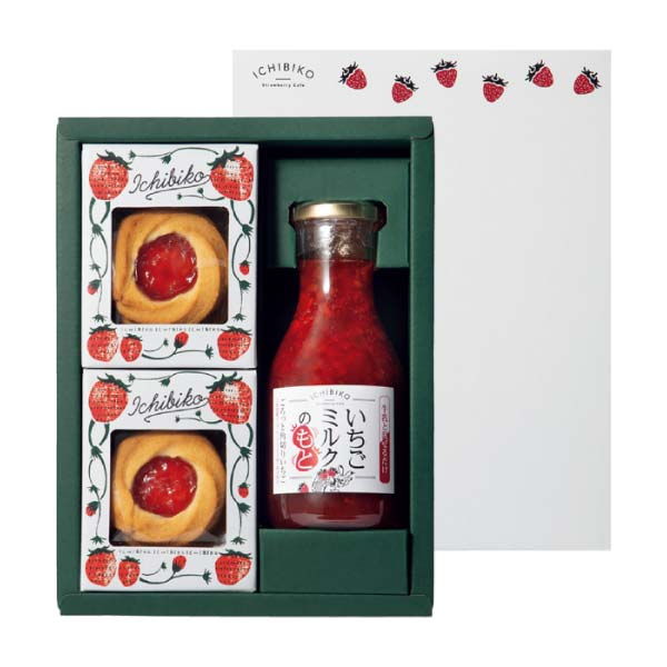 ICHIBIKO いちごジャムクッキーといちごミルクのもとギフト【冬の贈りもの・お歳暮】 商品画像1
