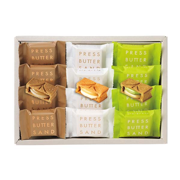 プレスバターサンド バターサンド3種詰合せ〈栗・宇治抹茶〉【冬の贈りもの・お歳暮】[KU-12]　商品画像1