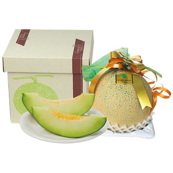 山形県産(早坂三十郎農園) 庄内砂丘大玉メロンデラックス(青)(お届け期間：6/25〜8/15)【夏の贈りもの・お中元】　商品画像1