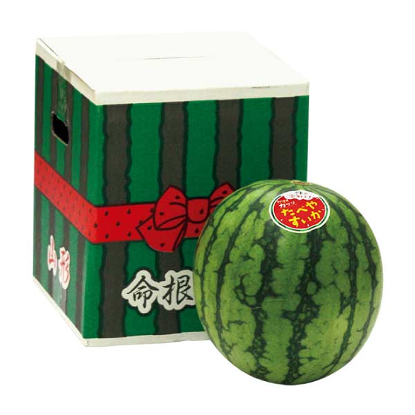 山形県村山市産(門脇農園) 殆どタネのないすいか「命根すいか」(お届け期間：7/15〜8/15)【夏の贈りもの・お中元】　商品画像1