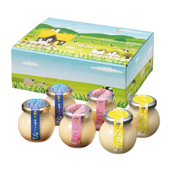 大富牧場 牧場プリン 安納いも・さがレモンセット【夏の贈りもの・お中元】　商品画像1