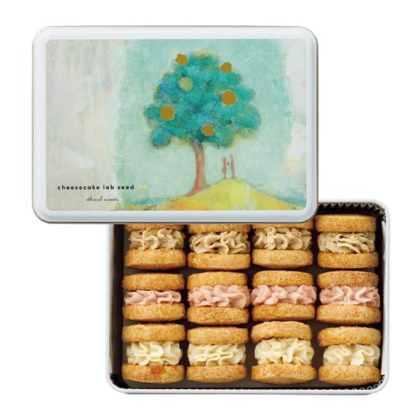 チーズケーキラボseed 国産有機小麦のミニチーズバターサンドギフト缶【夏の贈りもの・お中元】　商品画像1