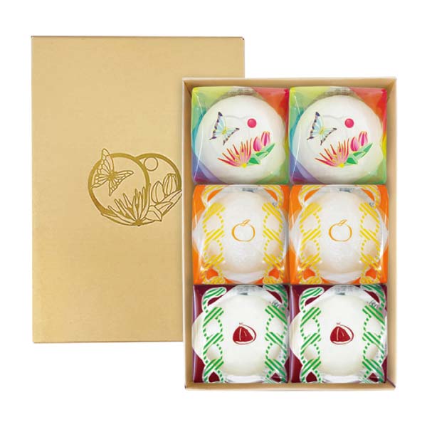 京祇をん ににぎ 季節のフルーツ大福 詰合せ 6個入【冬の贈りもの・お歳暮】[EFF-06]　商品画像1