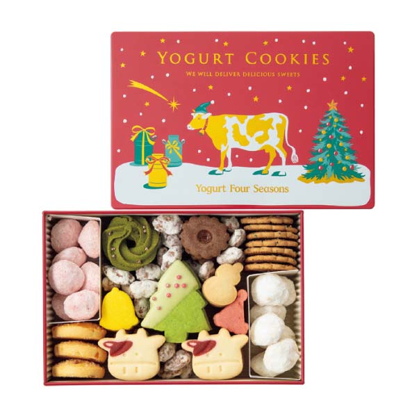 ヨーグルトフォーシーズンズ ヨーグルトクリスマスクッキー缶【冬の贈りもの・お歳暮】[YCX-30]　商品画像1