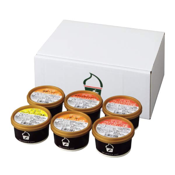 ジェラテリアUNO シャーベット 6個セット愛媛産柑橘詰合せ【夏の贈りもの・お中元】　商品画像1