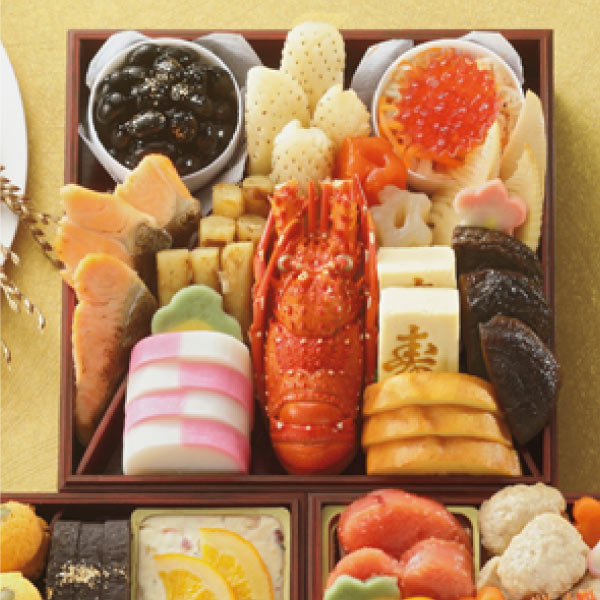 限定4L.3L 文旦　20kg 73 和洋三段重「吉祥富士」【3〜4人前・47品目】【イオンのおせち