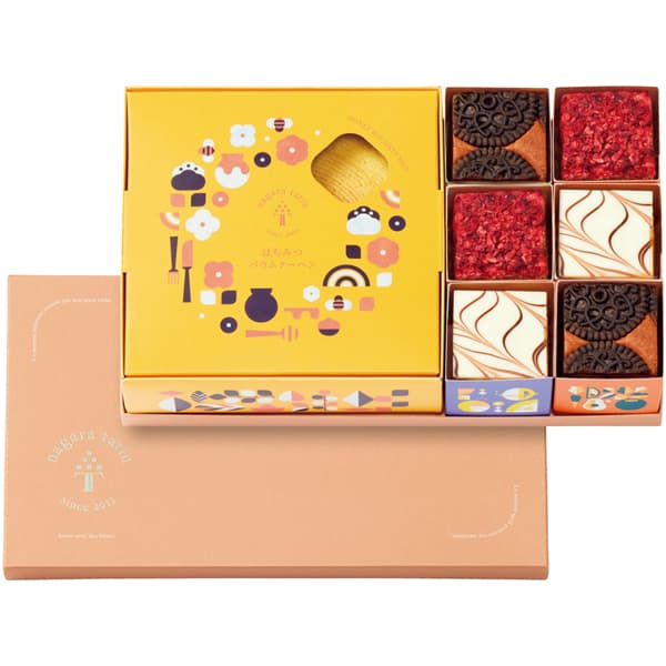 ナガラタタン はちみつバウムクーヘン＆奏でる積み木6個入【冬の贈りもの・お歳暮】[AE25W]　商品画像1