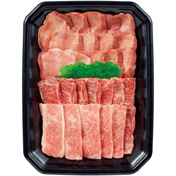 国産黒毛和牛ばらカルビ焼肉と牛たんセット【母の日】　商品画像1